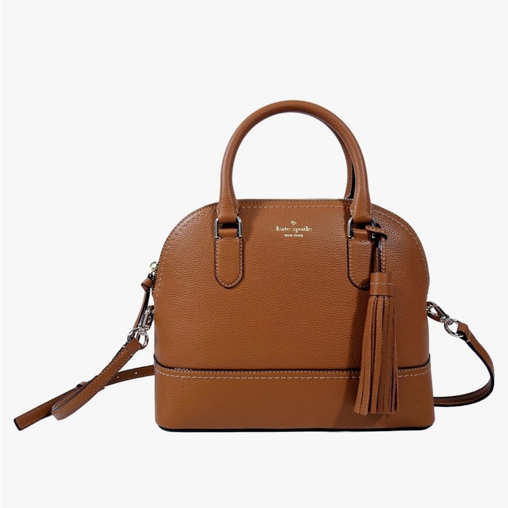 Kate Spade New York Carli McCall Brown Satchel Purse - Cognac Color